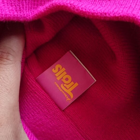 Dreamworks Trolls Pink and Teal Beanie with a pom-pom - Picture 7 of 8